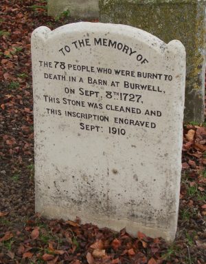 Flaming Heart Stone in St. Mary's Church Yard